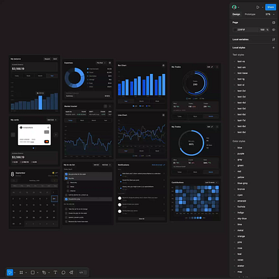 No other UI kit can do this in Figma pt.637 branding dark mode design design system figma interface responsive design ui ui kit ux variables widgets