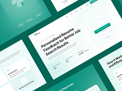 Landing Page - A+ Resume ai grades grading landing page minimal modern resume ui ux