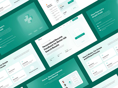 Landing Page - A+ Resume ai grades grading landing page minimal modern resume ui ux