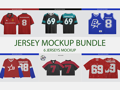 JERSEY MOCKUP BUNDLE basketball jersey mockup football jersey mockup hockey jersey mockup jersey mockup mesh jersey mockup