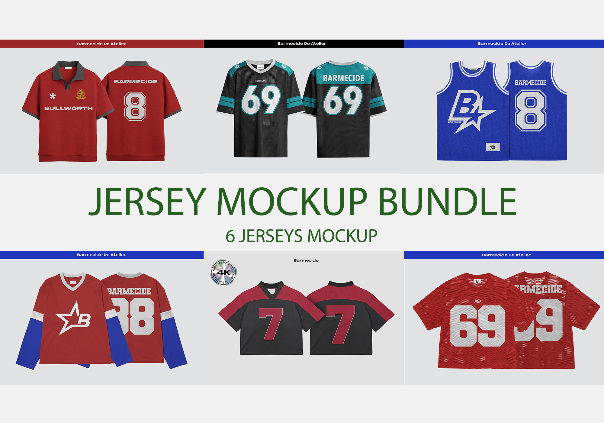 Example of Jersey Mockup Bundle Purchase