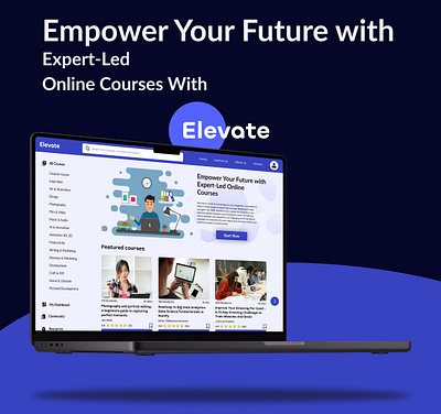 🌟 Elevate - Your Personalized Learning Hub 🌟 branding graphic design logo ui uiux ux web design website