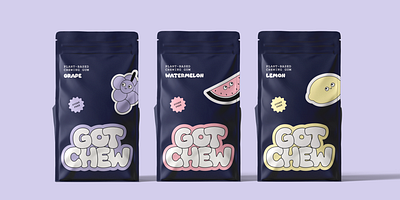 Chewing Gum Branding & Packaging Design brand identity chewing gum branding illustration packaging design visual identity