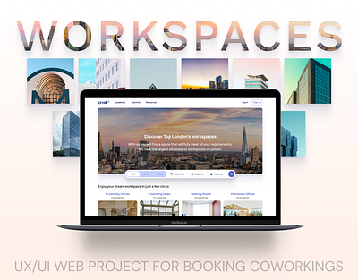 Web project for booking Coworkings booking catalog coworking london mobile office ui web