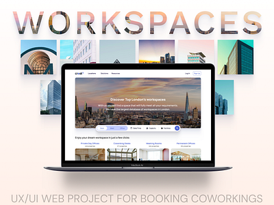 Web project for booking Coworkings booking catalog coworking london mobile office ui web