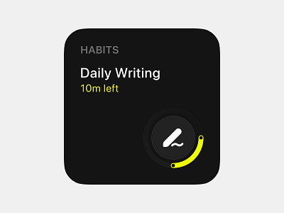 Habit Widget appdesign design designinspo digitaldesign illustration lessismore minimal minimaldesign ui widget