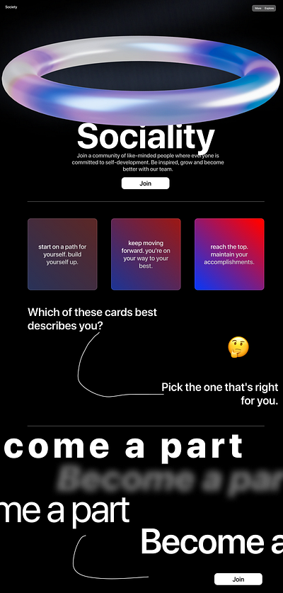 Sociality Motivation - build Yourself design graphic design ui ux web website