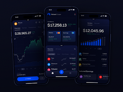 Abyss — Crypto Finance Management Mobile App app app design bitcoin blockchain cold wallet crypto crypto app crypto platform crypto trading crypto wallet cryptocurrency ethereum exchange finance financial app fintech mobile money app solana wallet