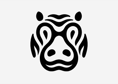 LOGO - HIPPOPOTAMUS animal animals branding design graphic design hippo hippopotame hippopotamus icon identity illustration jungle logo marks safari symbol