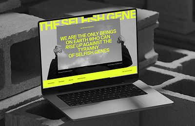 Footer for 'The Selfish Gene' book creativedesign footerdesign sciencedesign typography ui uiux uxdesign vibrantcolors visualdesign webdesign webdevelopment webflow