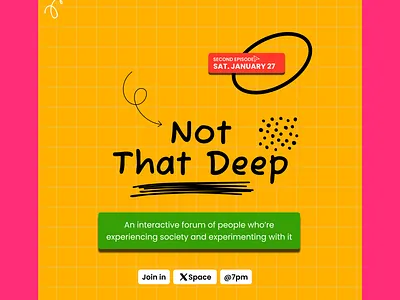 Not that deep graphic design podcast twitter space