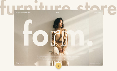 form. | ecommerce ui/ux | furniture store | design concept branding design ecommerce figma logo design prototyping responsive design ui ux design webdesign website design wireframing