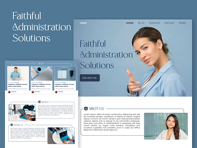 Faithful Administration Solution's Website figma service design ui ux