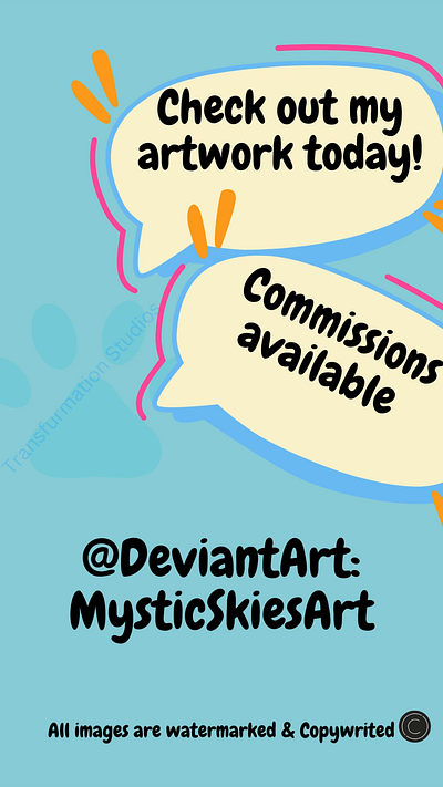 Advertisment for MysticSkiesArt(DeviantArt) advertisment canva mysticskiesart