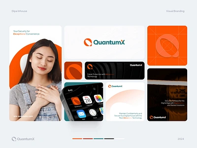 QuantumX - Online Security Service Branding animate b2b brand branding bug clean computing cyber cybersecurity data hack hacking modern phishing saas security startup tech technology