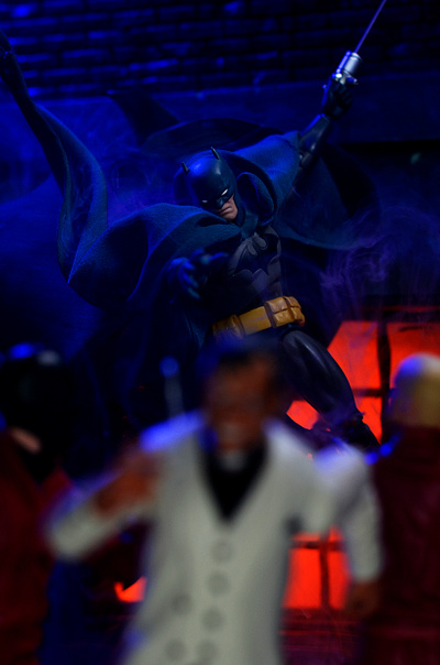 In the darkest night, justice will prevail. action figure batman dc comics diorama photography photoshoot toy photography