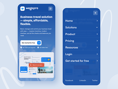 Wegopro Website Responsive b2b b2b saas design homepage landing landingpage madeinwebflow marketing website responsive revamp saas saas website travel web design webflow website