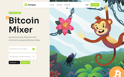 Bitcoin mixer website bitcoin cryptowebsite illustration memecoin memecoinwebsite miniapp miniappdesign web3 web3designer web3gamedesigner web3games web3gaming web3uidesigner web3website website