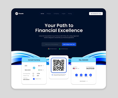 Floweb - Saas website landing page crypto landing page saas ui uiux uiuxdesign user interface