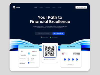 Floweb - Saas website landing page crypto landing page saas ui uiux uiuxdesign user interface