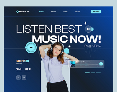 Music Player Website app design banking ui branding dashboard dashboard ui design music app music website ui ux ux website