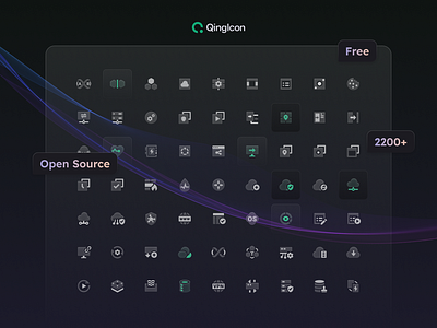 QingIcon Design cloud icon open source qingicon