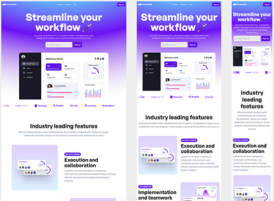 Streamline Pro, Responsive Web Design design figma framer responsive web design ui ui design web design