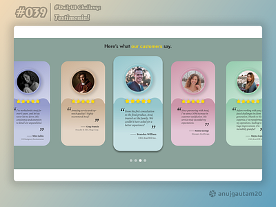 #DailyUI Challenge #039 : Testimonial 039 39 app branding challenge creative dailyui dailyui challenge design graphic design illustration landingpage logo testimonial typography ui ux vector