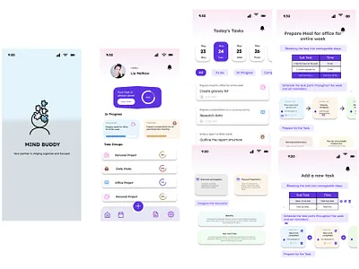 Mind Buddy UI Design branding design graphic design illustration logo ui ux