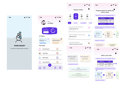 Mind Buddy UI Design branding design graphic design illustration logo ui ux