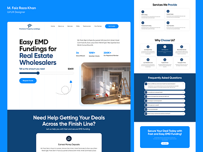 Property Lending Landing Page design landing page property landing page property website real estate website ui ui design ux ux design web design