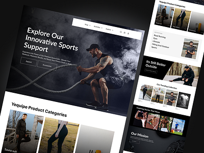 Sports E-commerce Website design e commerce website gym website landing page sports accessories sports website ui ui design ux ux design web design