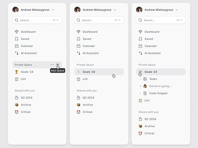 App Navigation components dashboard interface menu nav navigation sidebar ui