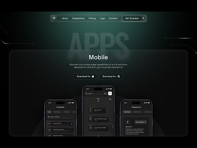 Mobile App - Page app apps automation b2b dark mode dashboard mobile mobile app product design saas ui ux web workflow