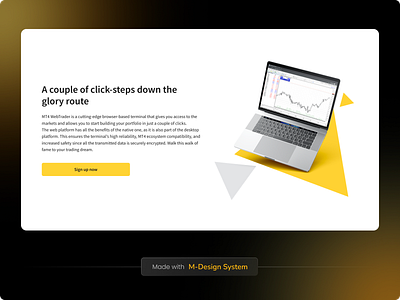 Fintech Website | M-Design System 3d app crypto finance fintech graphic design landing landing page shares stock trading ui web web app web portal web3 website