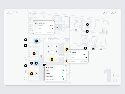 Smart Office App app design dashboard interface product design smart office ui