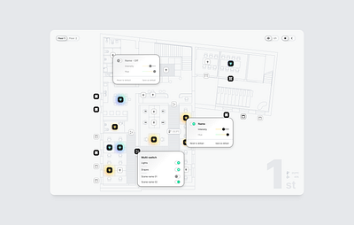 Smart Office App app design dashboard interface product design smart office ui