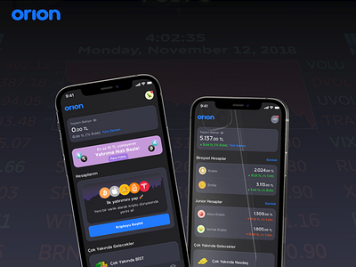 orion app balance crypto design design thinking experience finance home homepage interaction design invest mobil mobile app design profile stock stock market ui user centered design ux web design