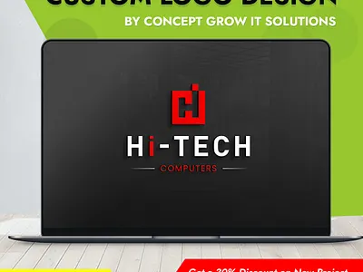 Custom Logo Design By Concept Grow IT Solutions 3d animation branding graphic design logo ui