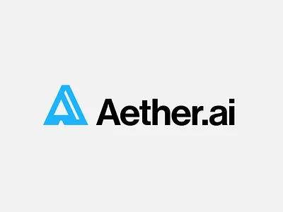 Aether.ai Logo a a logo ai brand identity branding clean creative data identity lettermark logo logos machine learning minimal modern monogram