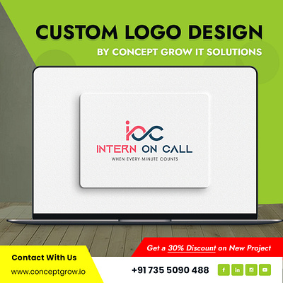 Custom Logo Design By Concept Grow IT Solutions branding graphic design logo