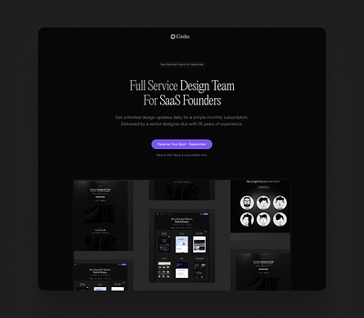 Dark Mode Agency Hero agency dark mode design framer hero homepage landing landing page