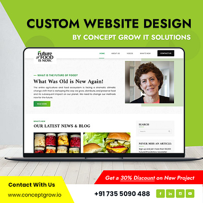 Custom Website Design By Concept Grow IT Solutions custom website design graphic design