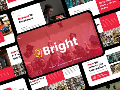 Bright - Education Presentation college deck education pitch powerpoint powerpoint presentation powerpoint template ppt student study teacher template thesis