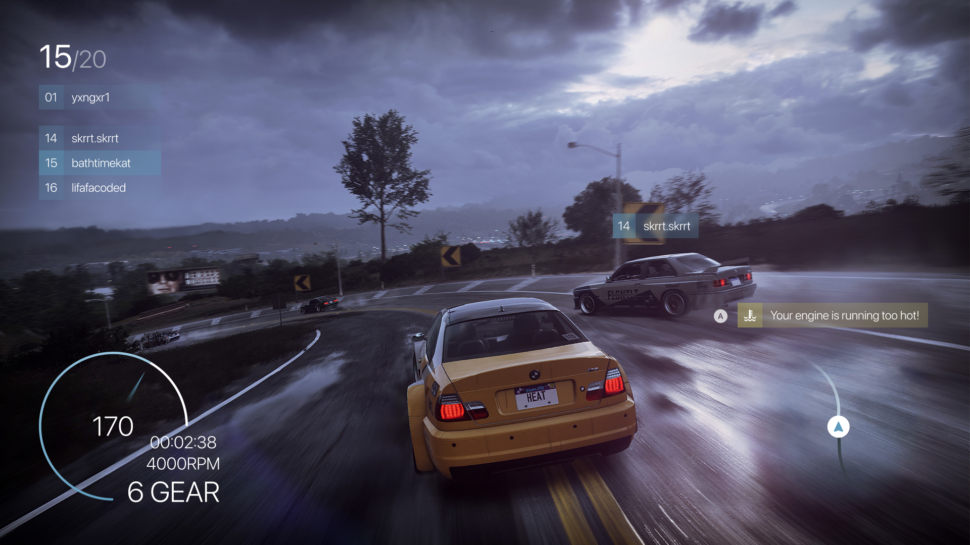 Racing Game UI dash hud ui video game