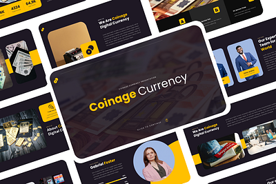 Coinage - Finance Presentation bitcoin coin crypto crypto presentation currency ppt pptx presentation template