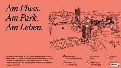 HPQ Frankfurt graphic design illustration landing page onepager real estate web design