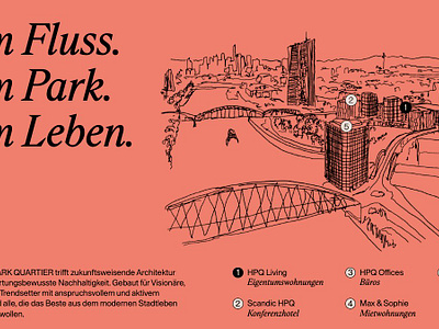 HPQ Frankfurt graphic design illustration landing page onepager real estate web design