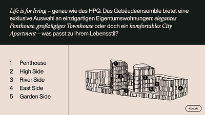 HPQ Frankfurt graphic design illustration landing page onepager website