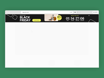 Black Friday Countdown Notification Bar Template marketing bar